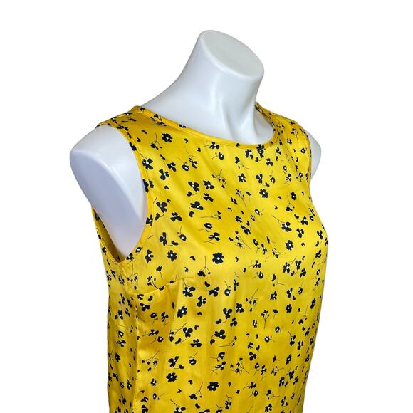 Banana Republic | Women's Yellow and Blue Silky Sleeveless Blouse | Size: XS - Picture 3 of 6